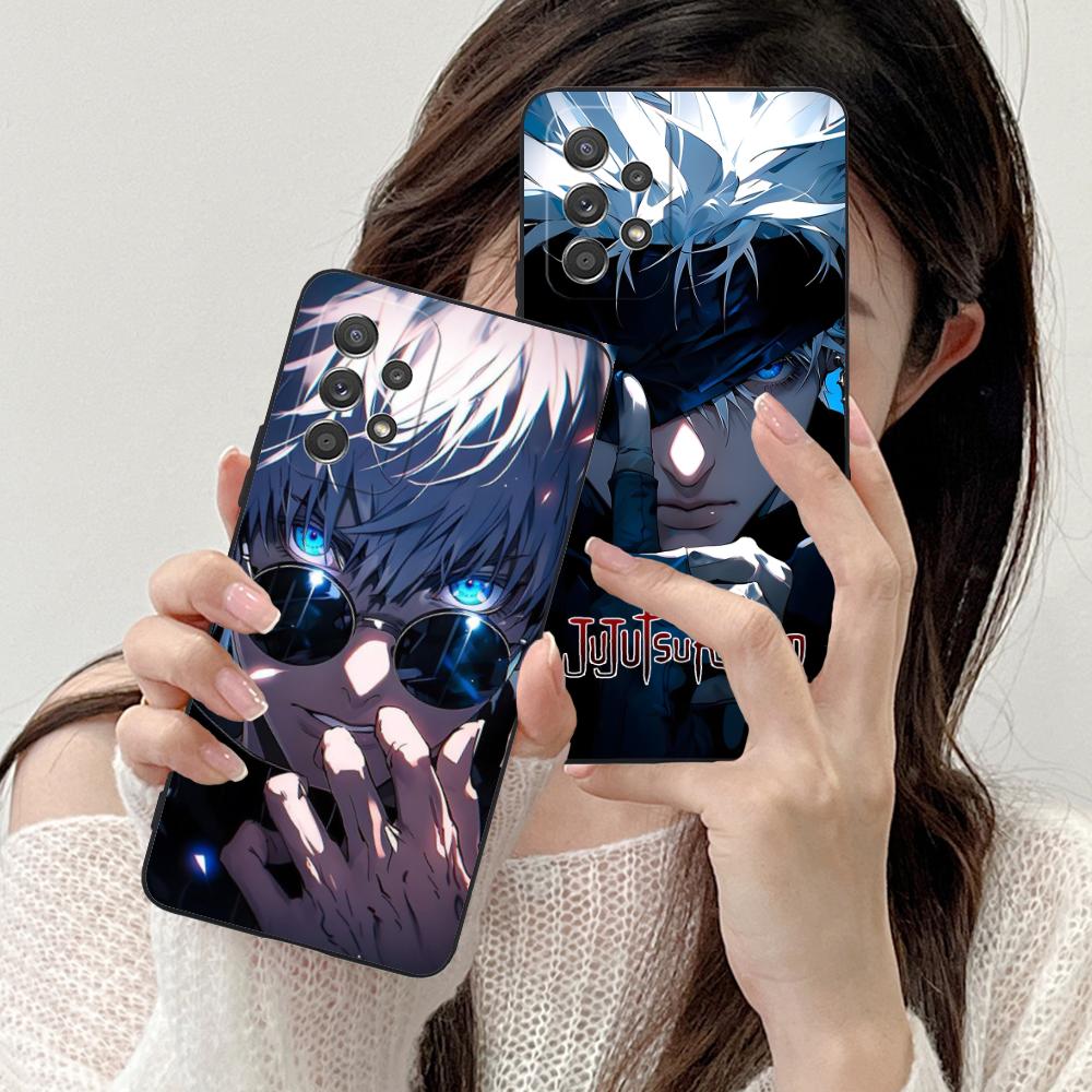 Funda de Teléfono Jujutsu Kaisen Satoru Gojo para Samsung Galaxy A56 55 54 53 52 51 36 35 34 23 16 15 5G Funda Colorida Funda de Lujo