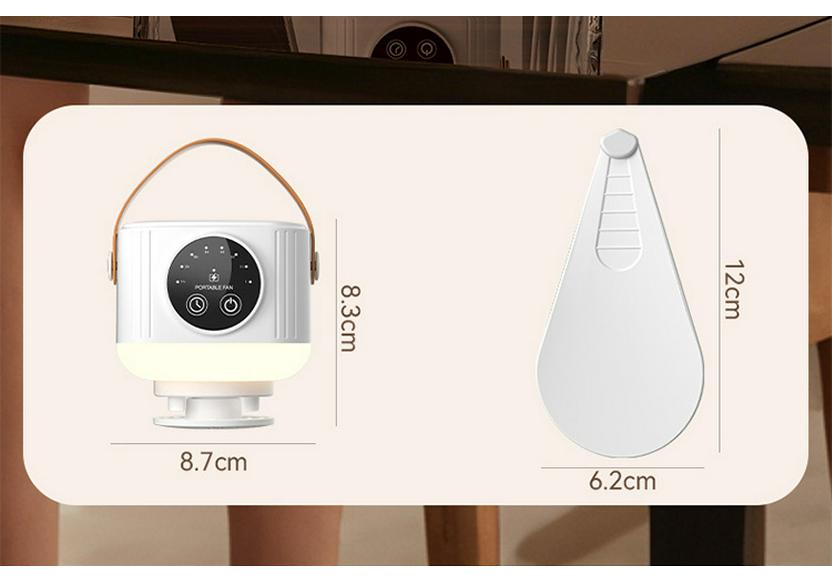 Portable Rechargeable USB Fan with Remote Control for Dorm, Bed, Outdoor, and Camping Use