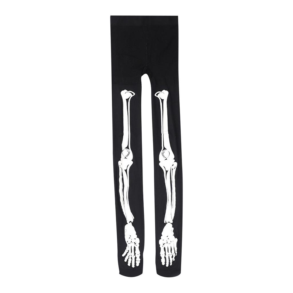 Joint Print Pantyhose Slimming Black Pantyhose Dark Halloween Party Bar Glow-in-the Dark Glow-in-the Dark Disco Socks