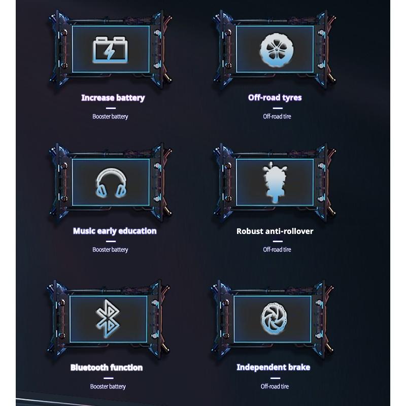 Çocuk Elektrikli Motosiklet Çift Sürücülü Çocuk Arabası Uzaktan Kumandalı Bluetooth Müzik LED Işık, Erken çocukluk eğitimi fonksiyonu