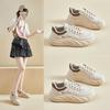 Women's Casual Platform Sneakers Breathable PU Leather Wanlking Shoes Comfortable Non-Slip Lace-Up Running Shoes for Women Chunky Tennis Sneakers