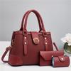 Retro Three-Piece Handbag Set: Large Capacity, Fashionable, Versatile Women's Shoulder & Crossbody Bag