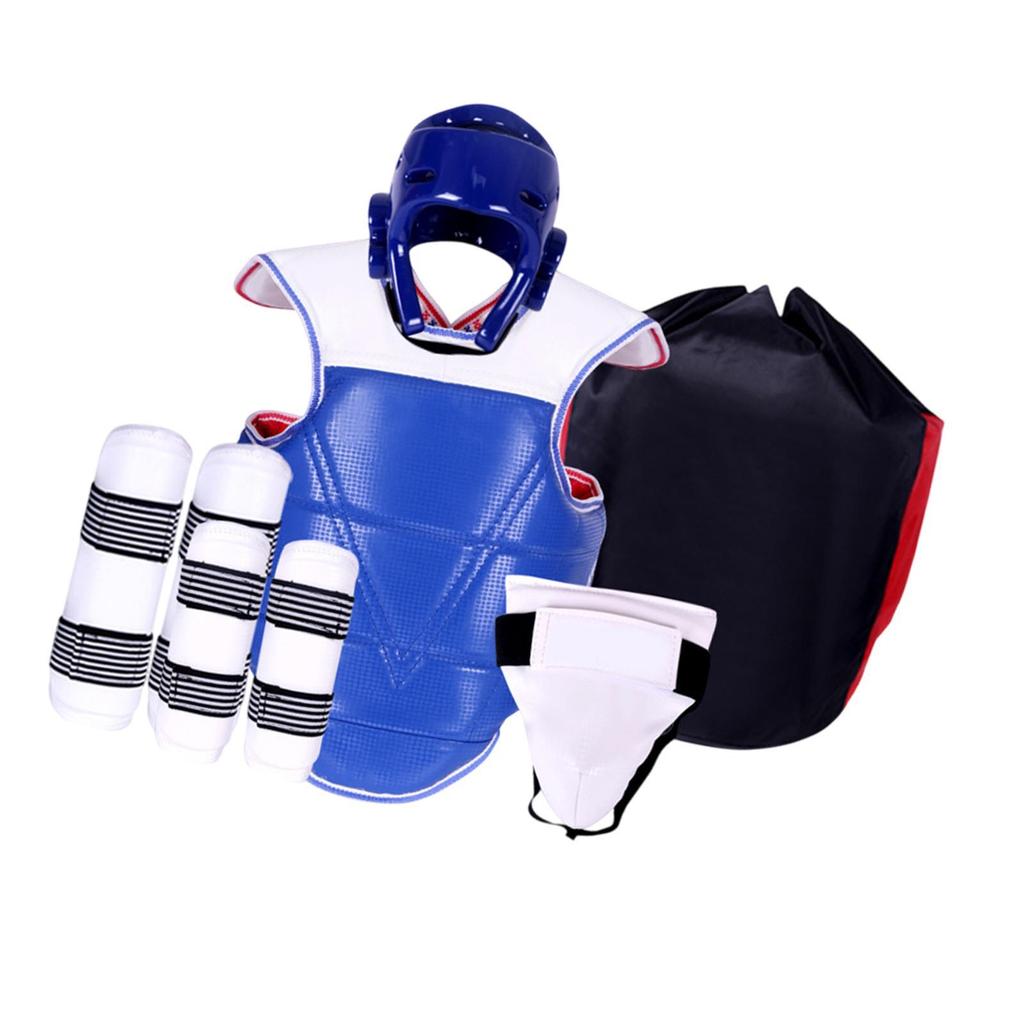 Gear for Taekwondo And Karate, 5-piece Set, Professional Quality, Padded, Adjustable, Sandals,