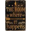 2D Flat 1pc Alexander Hamilton Inspired Metal Tin Sign  The Room Where It Happens Frameless Wall Art Poster