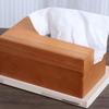 Facial Tissue Case Napkin Dispenser Wooden Ornament Paper Storage Box Holder
