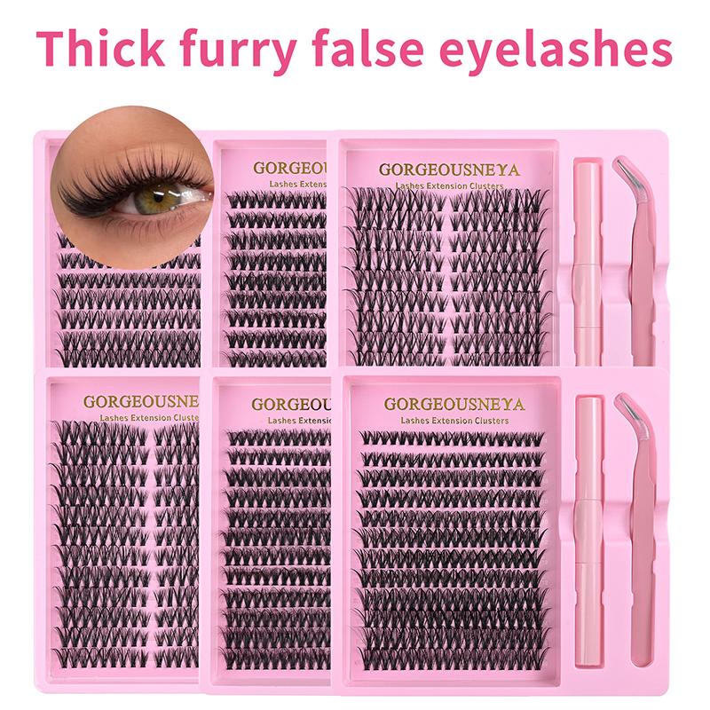 Lightweight Cluster Lash Kit 30D 40D 50D 60D Natural Eyelash Extensions Segmented Volumizing Lashes for Daily Wear Home Use