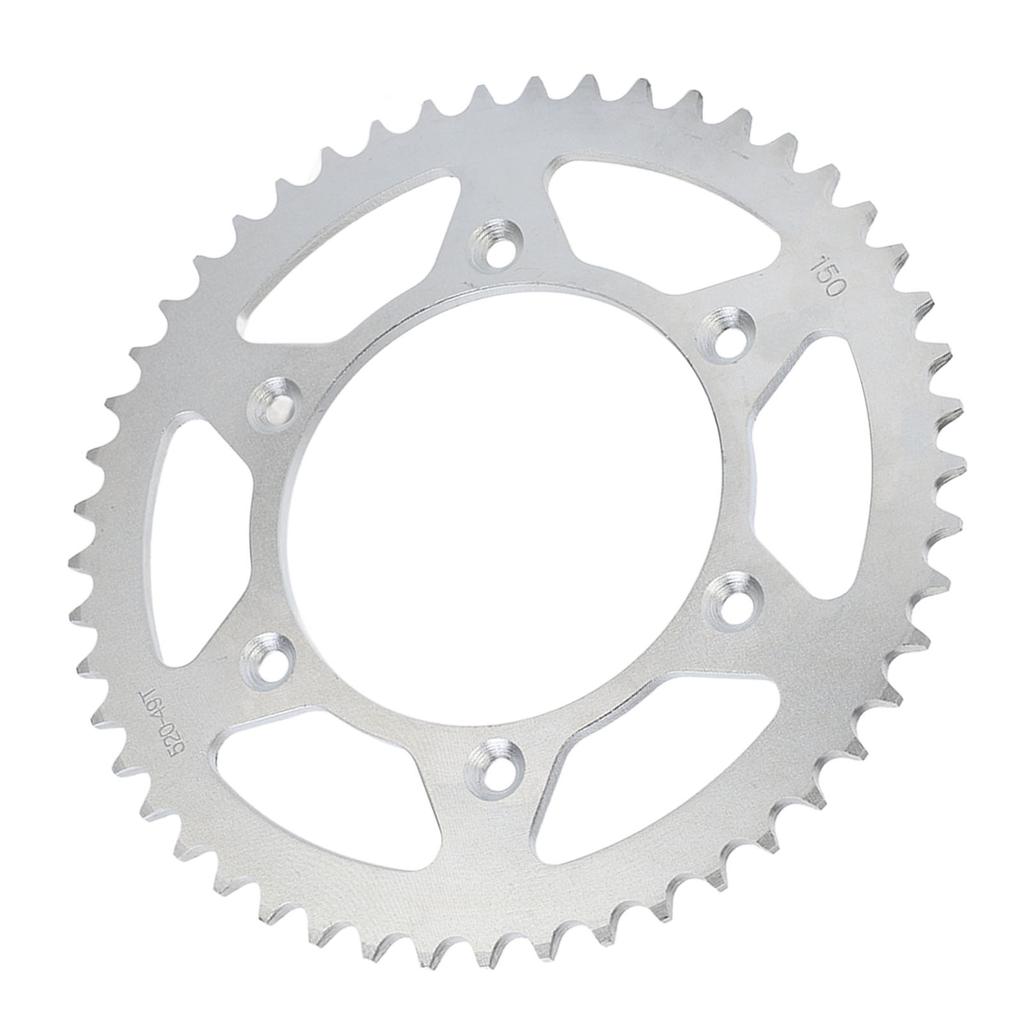 49T Rear Sprocket Wear Resistant Oilproof Steel Chain Sprocket Cog Replacement for Motorcycle