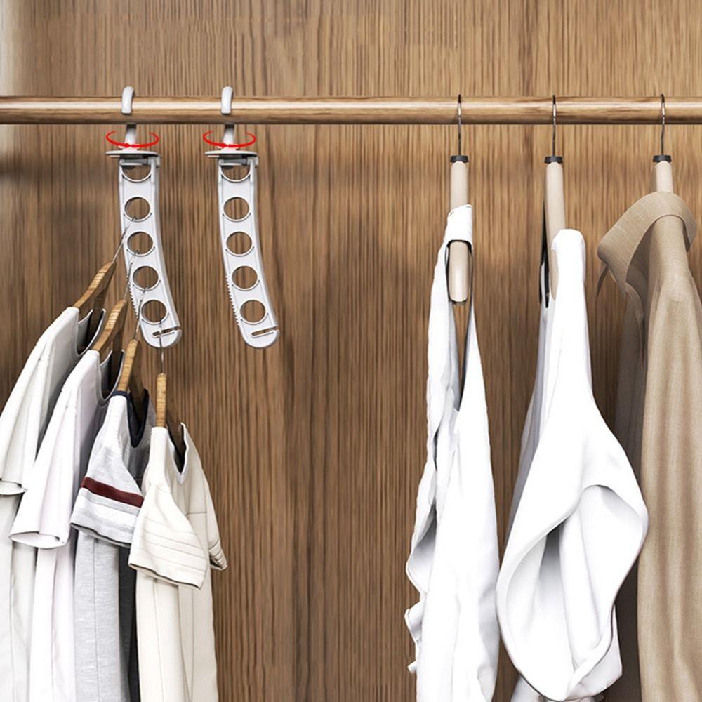 3Pcs Space-Saving 8-hole Travel Hangers Foldable Skirt Hanger Clothes Rack  for Business Trip