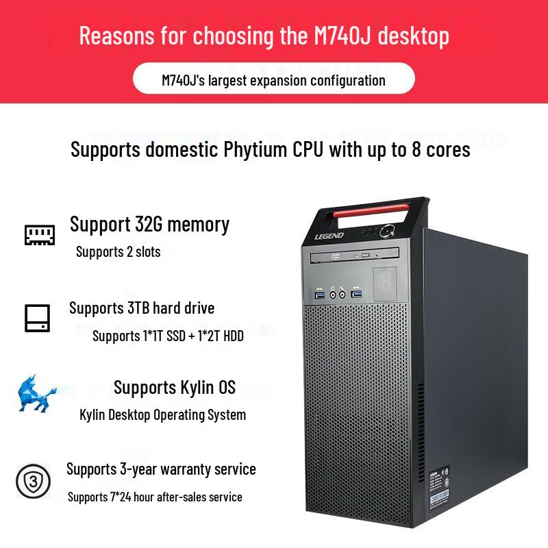 Lenovo KaiTian M740J Trusted Computing Desktop PC (CN version)