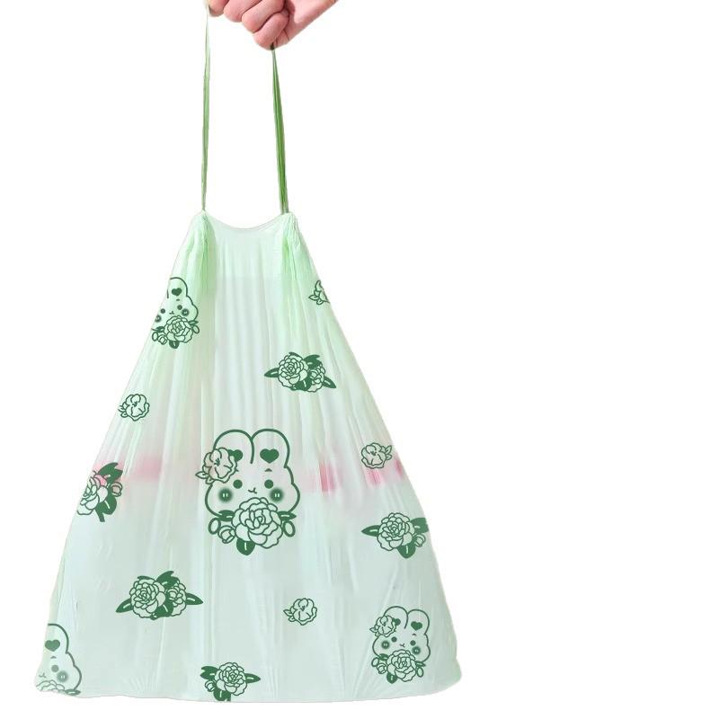 Camellia Portable Thickened Drawstring Garbage Bags - Universal for Kitchen, Dorm & Household Use