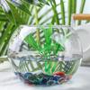 FUTUREPLUSX 80PCS Mini Flat Glass Marbles, Vase Fillers 0.5inch Glass Gems Decorative Beads Pebbles for Aquarium Fish Tank Vase Home Decor