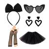 80s Costumes for Women Fancy Dress Outfit Accessories Halloween Christmas Cosplay Party Dressing Up Tutus Skirt Headband