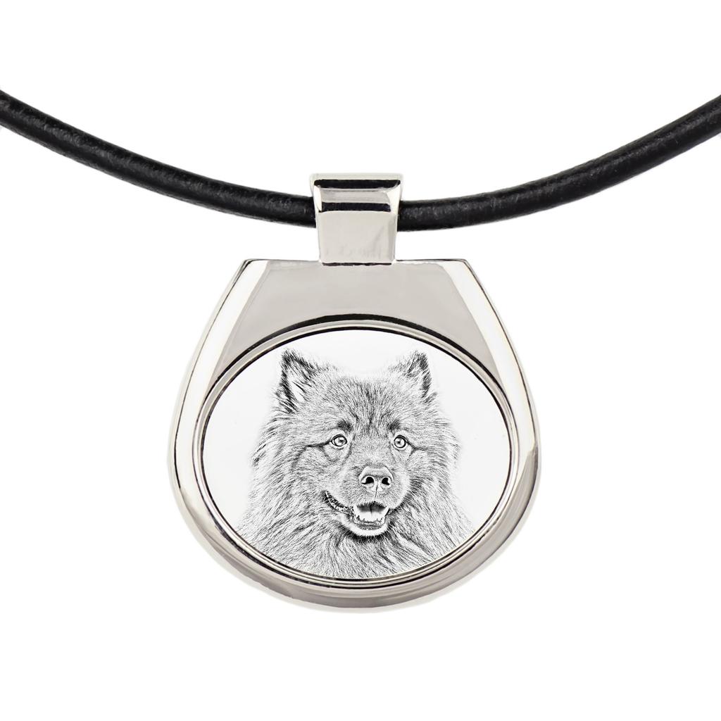 Keeshond, Dutch Barge Dog, Smiling Dutchman – Dog necklace, personalized pendant with a photo | Art-Dog