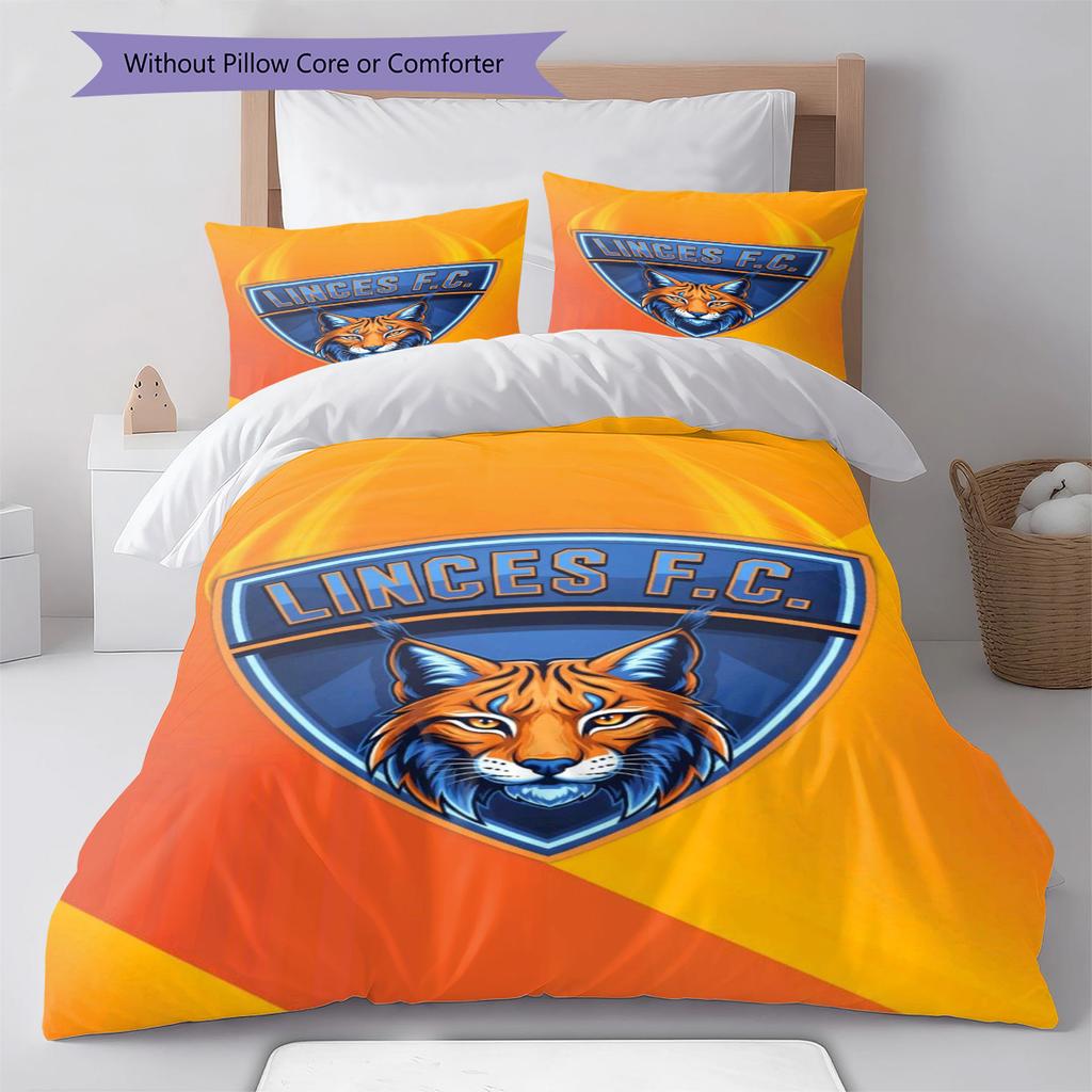 Linces FC Pattern Bedding Set Quilt Cover Pillowcase Home Decor Gift (1 * duvet cover + 2 * pillowcase, without core)