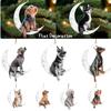 Dog Moon Flat Acrylic Car Hanging Pendant Backpack Ornaments Holiday Decor Home
