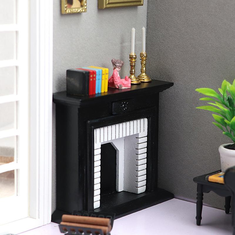 1:12 Dollhouse Miniature Fireplace Simulation Furniture Model Decor Toy Doll House Accessories