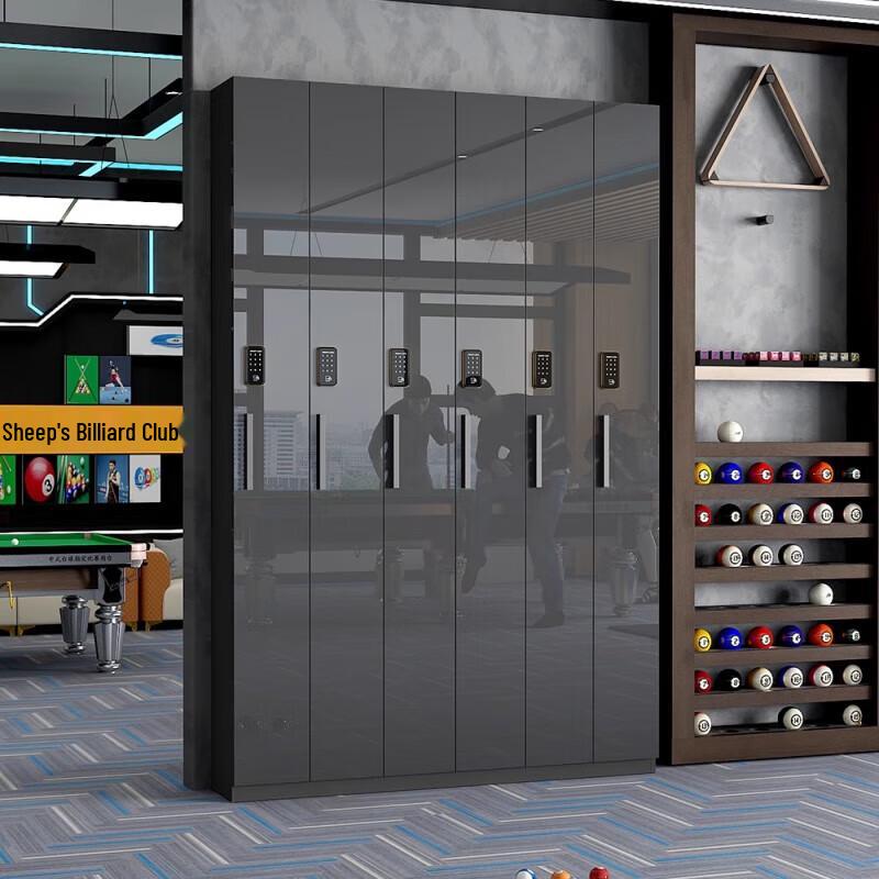 Billiard Cue Storage Cabinet with Touch Screen Password Lock
