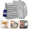 Non-Scratch Wire Dish Cloth, 10PCS Single Layer Multipurpose Wire Dishwashing Rags for Wet and Dry, Dish Cloths for Washing Dishes, Stovetops,