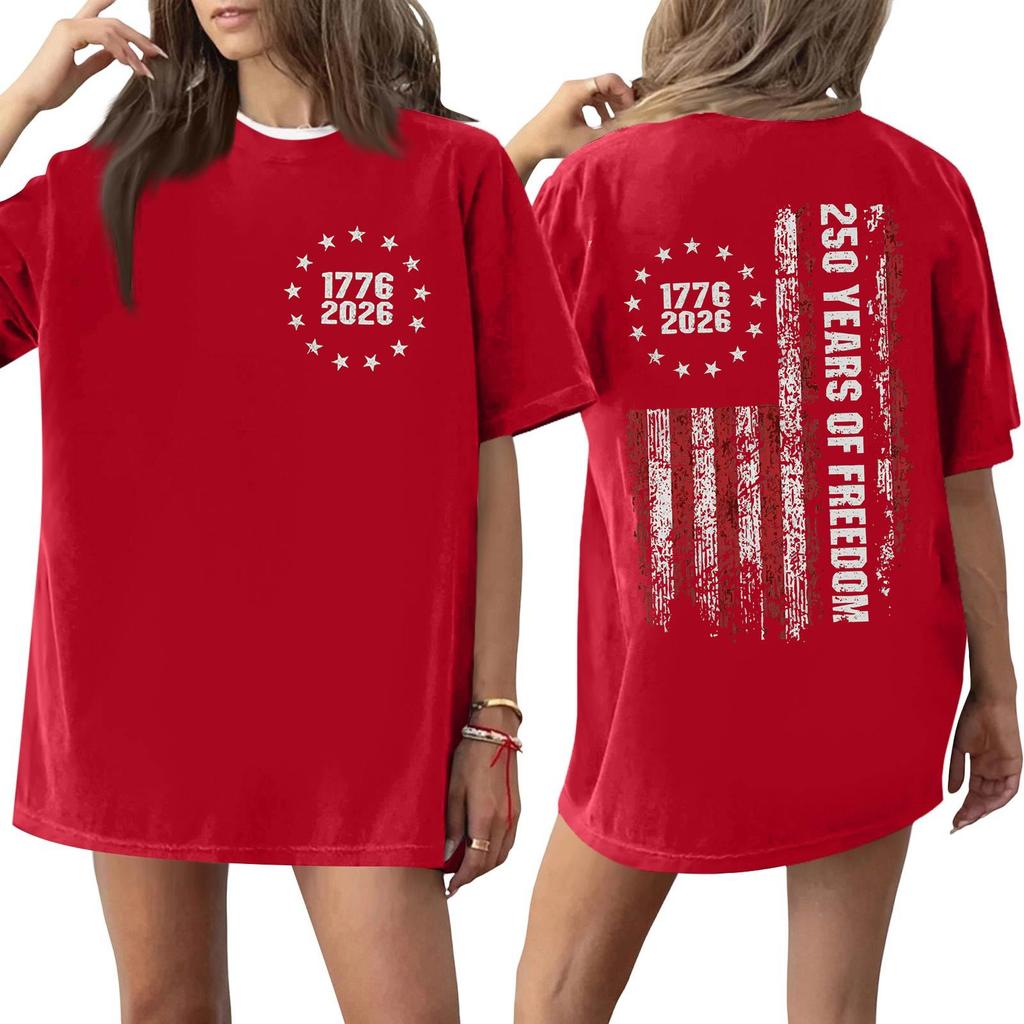 Women's And Men's Fashionable Round Neck Casual Print Short Sleeved T-shirt Top