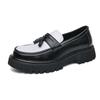 New Platform Shoes Loafers Shoes Men Thick-soled Wedding Shoes Black Formal Business Shoes Slip-on Leather Increase Casual Shoes