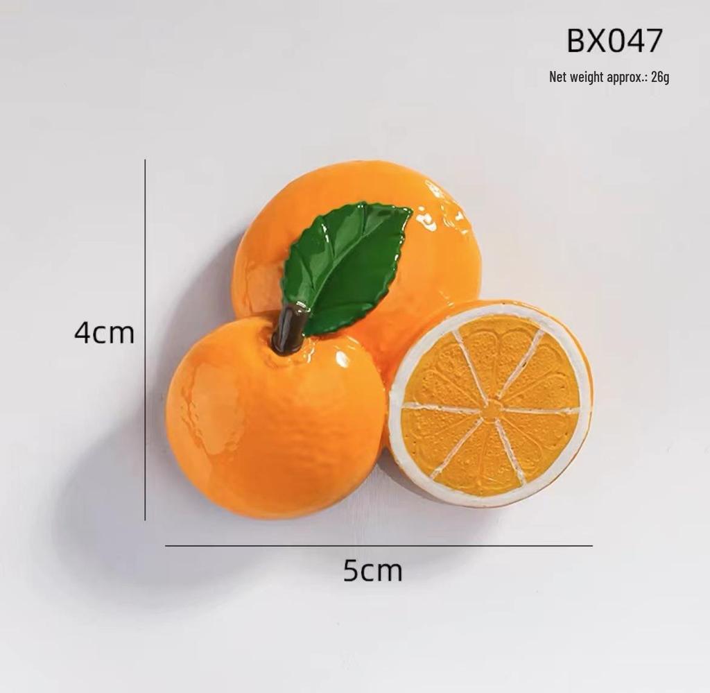 2024 3D Fruit Refrigerator Magnet: Creative Resin Decor & Cute Food Toy