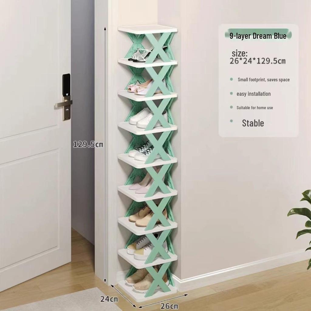 Space-Saving Dustproof Folding Shoe Rack for Narrow Entryways, Offices, or Dorms