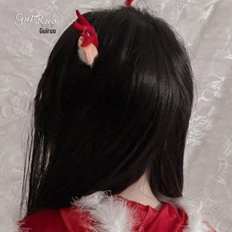 Gorgeous Mori Style Lingerie: Sweet & Cute Antler Headband in Red - Christmas Women's Accessories p18