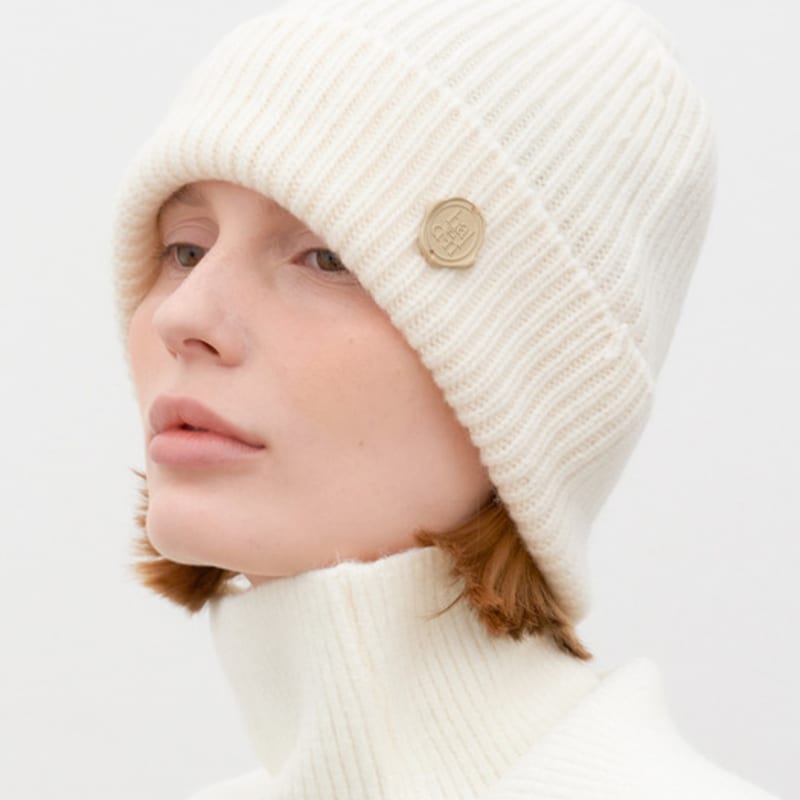 

halden wool 100 knit beanie (C054_ivory) ivory