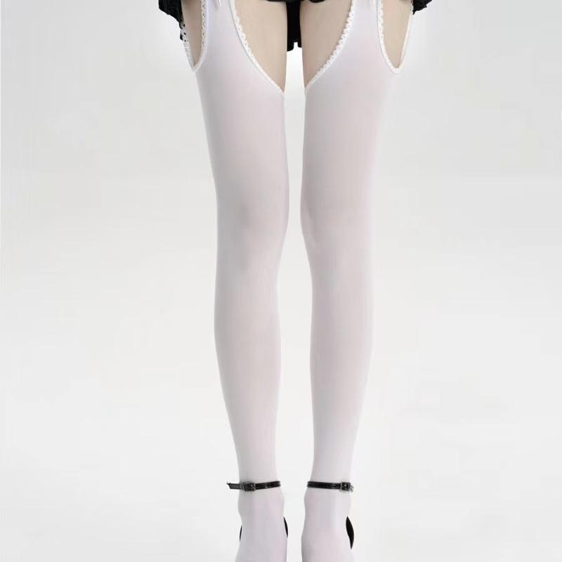 

Женские чулки на Хэллоуин Сексуальные колготки Чулки для рождественской пасхальной вечеринки One Size белый