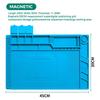 Magnetic Silicone Soldering Mat Heat Insulation Anti-Scratch Work Pad for DIY Phone Circuit Board Repair Use