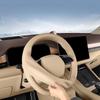 Texture Steering Wheel Cover Non-Slip Car Decorative Car Steering Wheel Protector  Fit 38-42CM