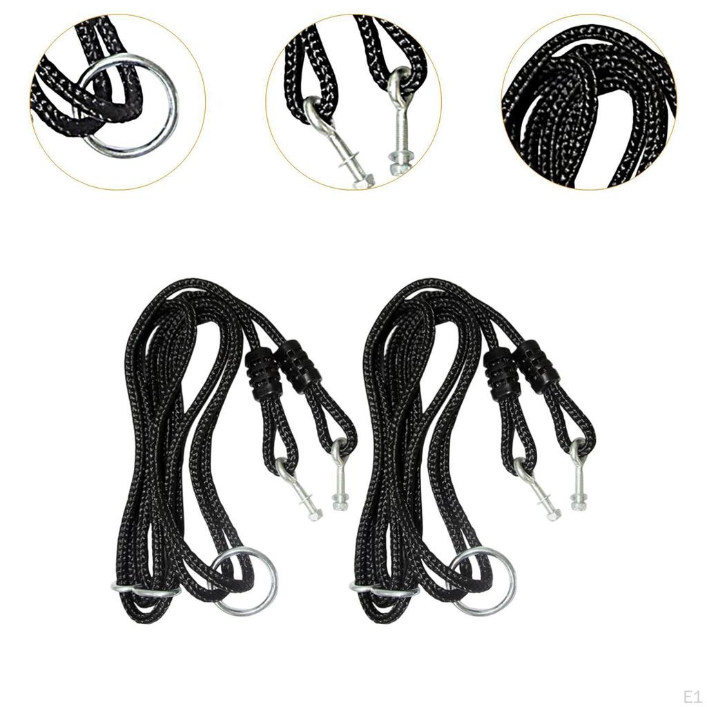 2Pcs Swing Extension Rope with Carabiner Adjustable for Garden Playground