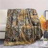 1PC Natural Decoration Print FlAannel Blanket, High quality Comfortable for All Seasons, Home Decor, Warmth and Comfort