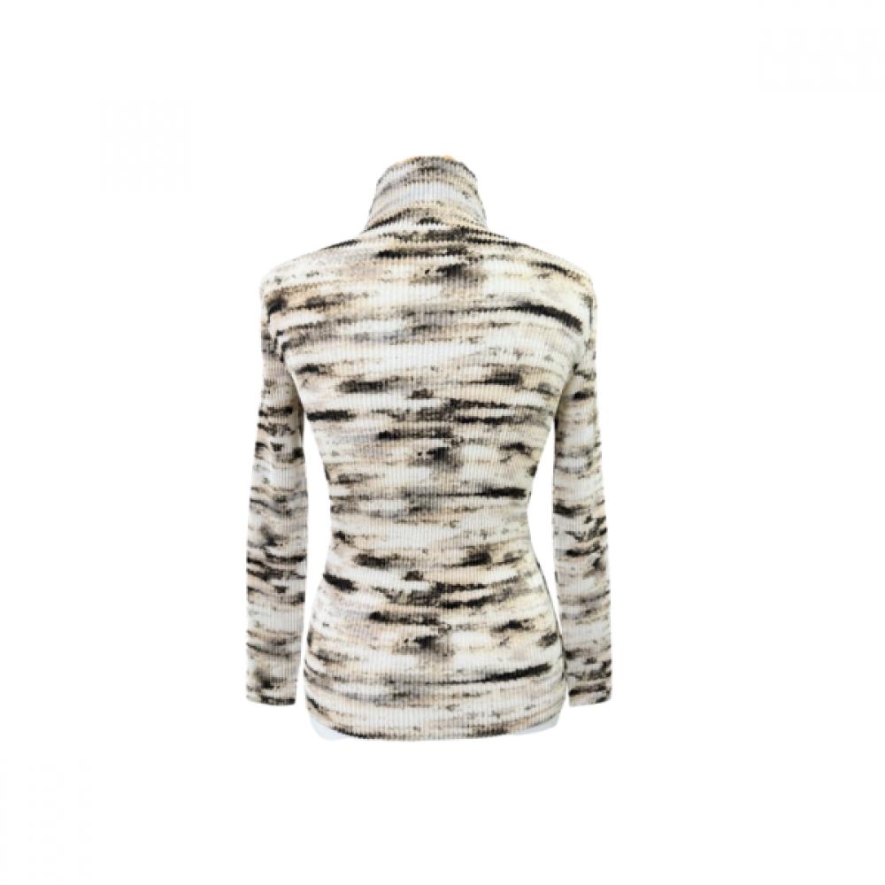 Specchio High Neck Long Sleeve Tee Sunset Cloud Pattern 452 162