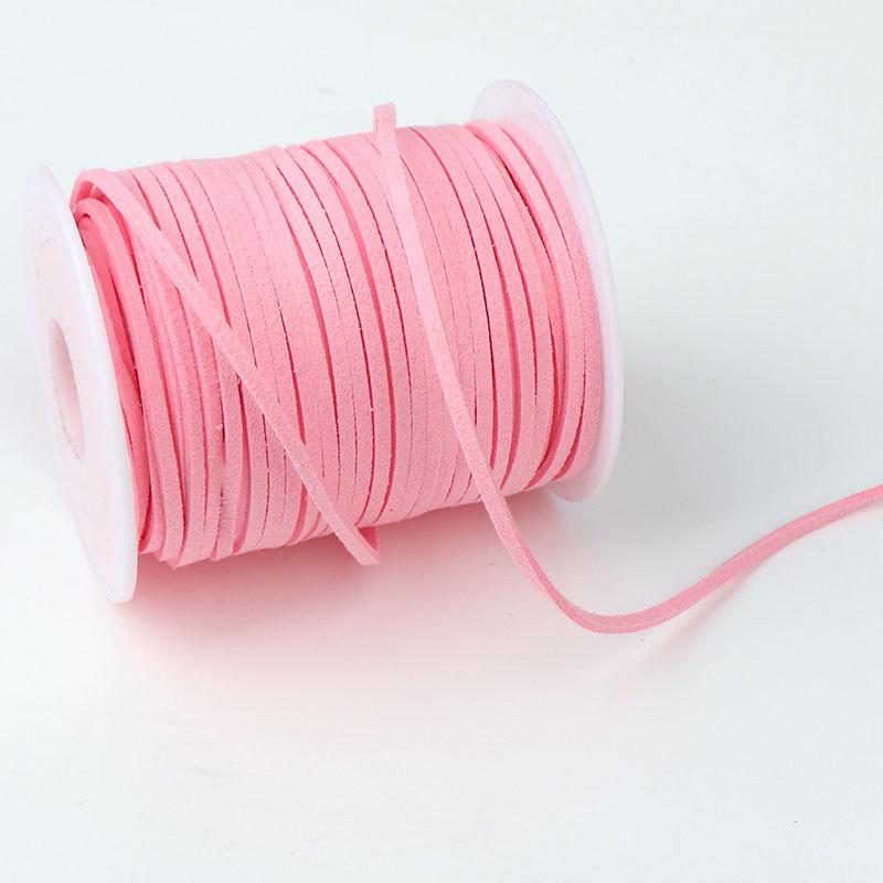 2mm Faux Leather Cord for Flower Bouquet Wrapping - Velvet Gift Ribbon for Florist DIY Projects, Large Roll