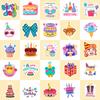 50 Happy Birthday Party Graffiti Aufkleber Party Kuchen Kerze Luftballons Happy Birthday Aufkleber
