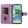 For Xiaomi Redmi A5 NFC (EU) (173.45mm) Leather Case Wallet Stand Grids Imprinted Phone Cover with Strap