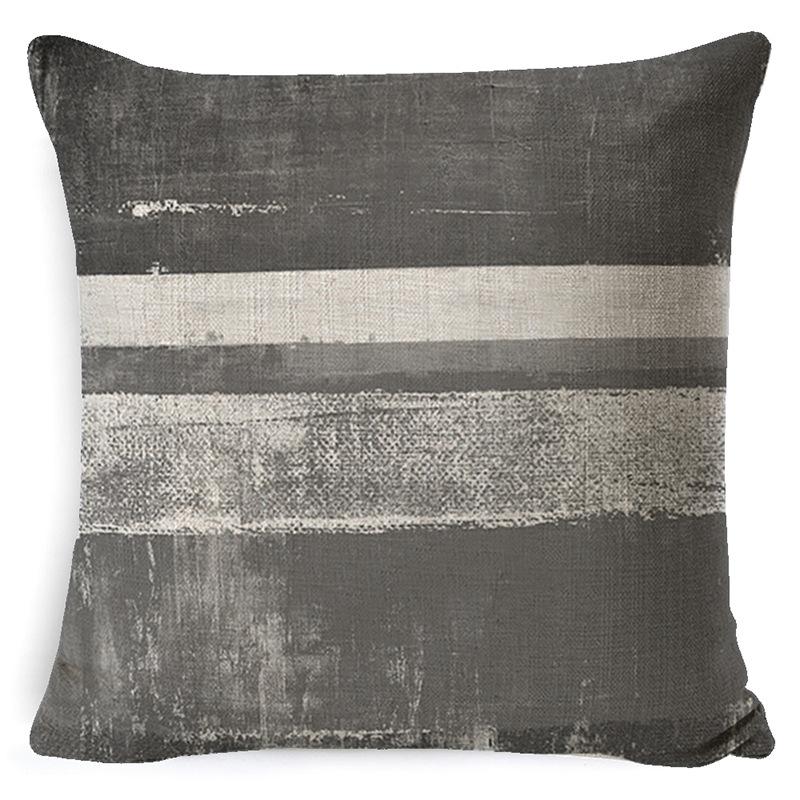 Heimdeko Kissen Kissenbezug Neu Türkis und Orange Abstrakte Kunst Malerei Wurfkissenbezug