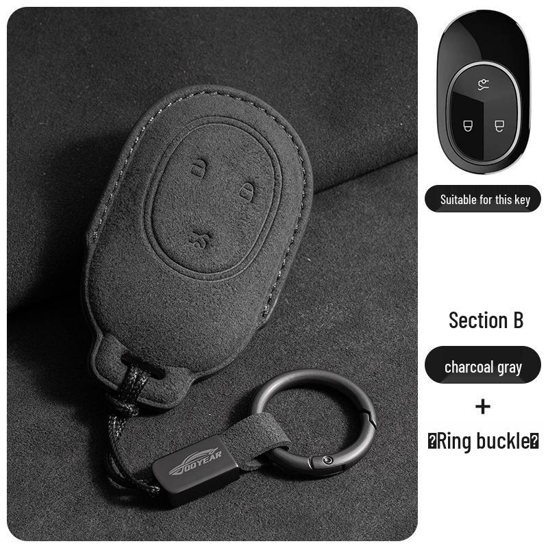 NIO Key Fob Case for ES6, ES8, EC6, ES7, ET7, ET5 - Tricolor Suede Protective Shell