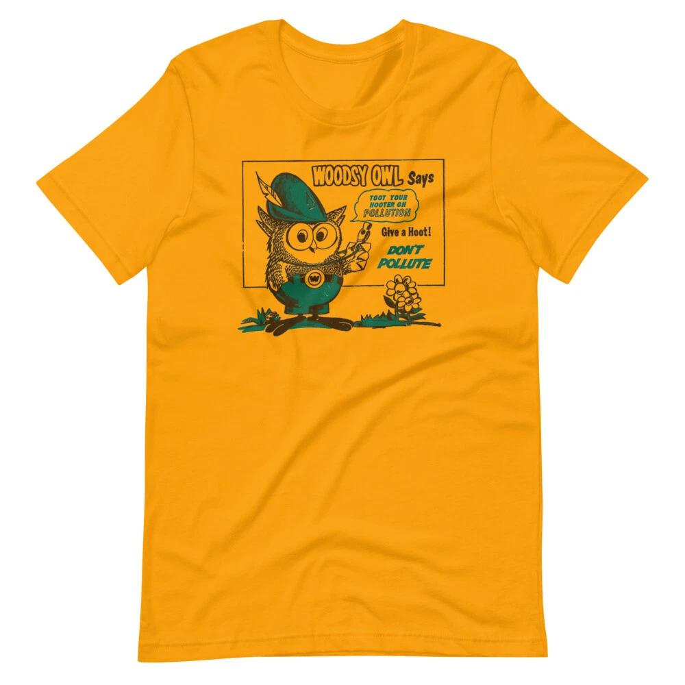 WOODSY THE OWL DONT POLLUTE Graphic Tee Short-Sleeve Unisex T-Shirt XXL