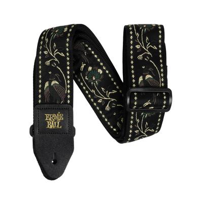 5372 Guitar Strap JACQUARD STRAP BLACK PLEASANT PHEASANT [Authentic]