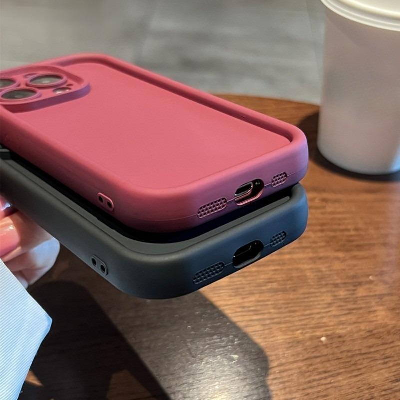 Fashion Candy Color Bumper Phone Case For iPhone 16 15 14 13 12 17 Pro Max Plus Stylish Thicken Shockproof Soft Protective Cover