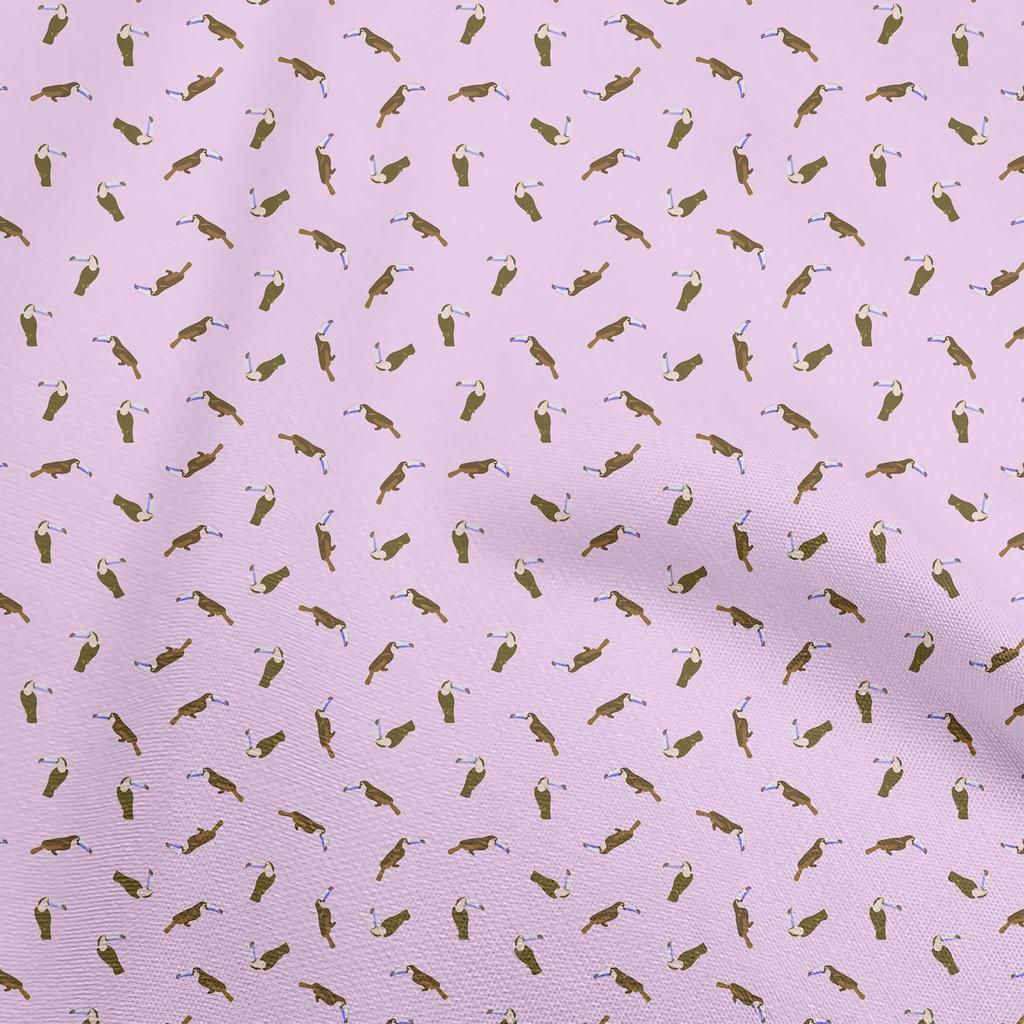 oneOone Cotton Flex Gray Fabric Toucan Quilting Supplies Print Sewing Fabric By The Yard 40 Inch