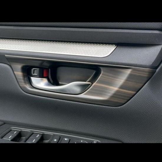 Peach Wood Grain Inner Door Handle Bowl Cover Trim For Honda CR-V CRV 2023 2024