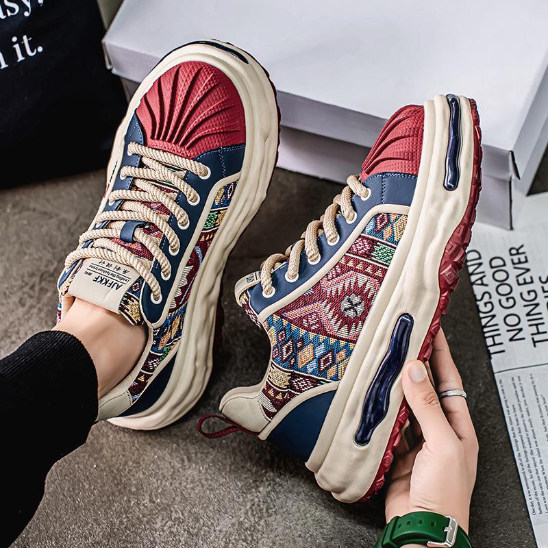 

Европейские скейтбордические туфли с мягкой подошвой, повседневная обувь, весна 2025, новый дышащий парусиновый тренд, универсальная мужская обувь 39