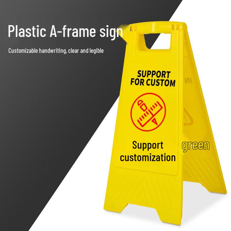 A-Frame Plastic Caution Wet Floor Sign