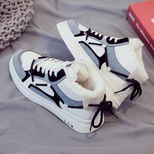 

Зимние мужские повседневные кроссовки Мужские кроссовки Теплая подкладка Мех Кроссовки на шнуровке Мужская спортивная обувь Тренажеры для зала 41