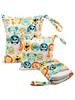 Miaotti Waterproof Diaper Waterproof Bag for Diaper Baby and Polyester Pouch, 3-Piece Set, Changes, Wipes, Strollers, Outings, (A)