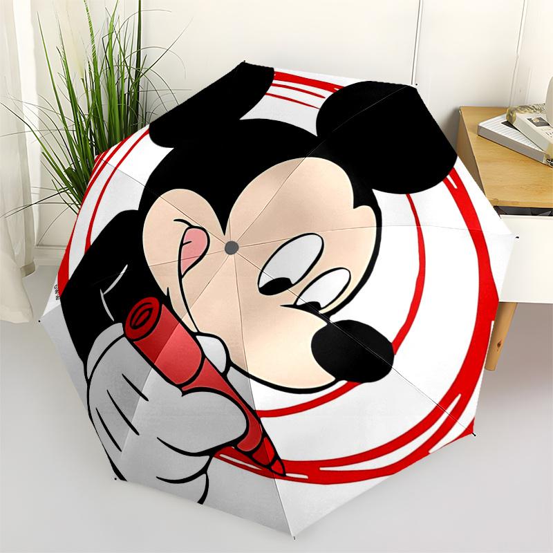 

Mickey and friends Themed Travel Umbrella-8 Ribs Automatic Opening and Closing, Portable Folding Design, Compact and Stylish Umbrella Suitab
