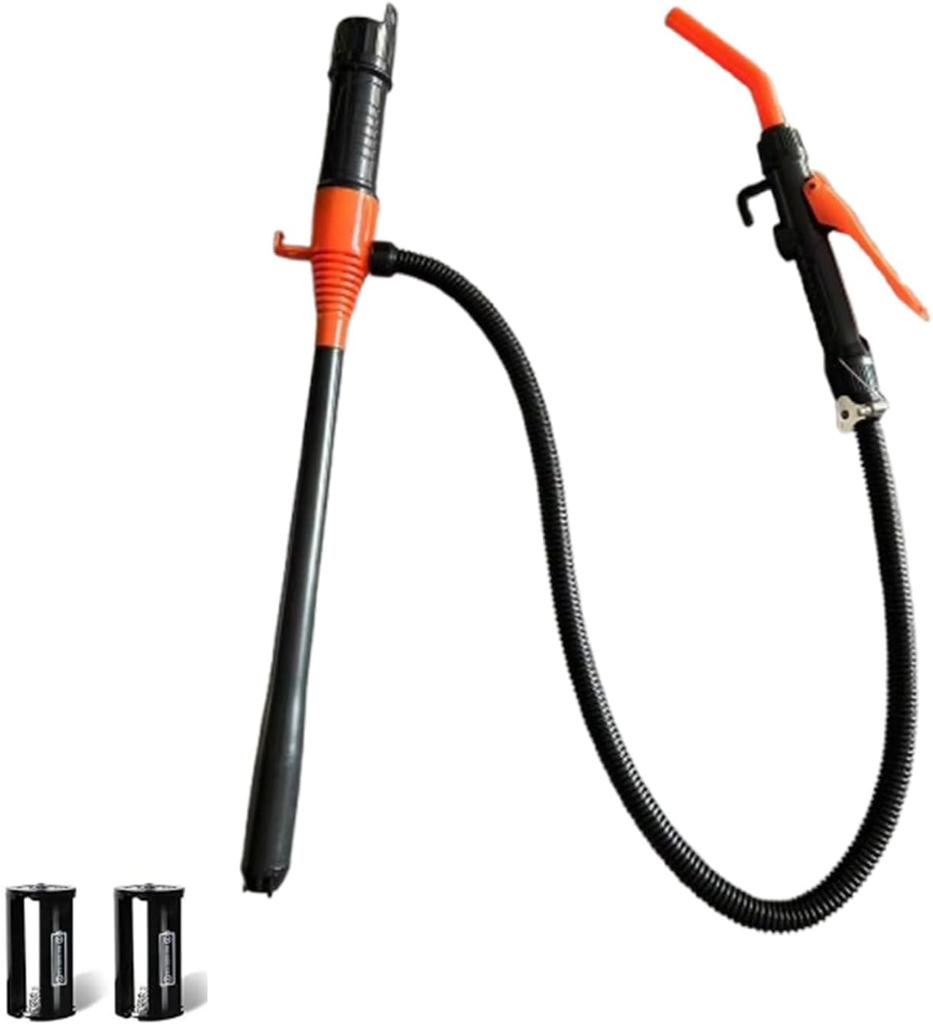 Upgrade Portable Power Battery Pump, Battery Operated Electric Siphon Pump, Gas Pump for Gas Can, Extended Hose Fuel Transfer Pump, Hand Fuel Pump